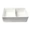 Alfi Brand 33 inch x 20 inch Workstation Double Bowl Step Rim Fireclay Farm Sink w Accessories ABFS3320D-W - alternate 7